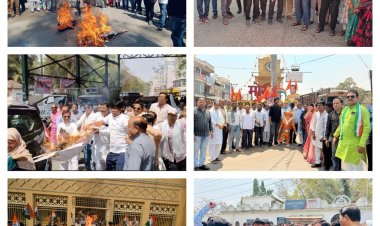 *कांग्रेस का प्रदर्शन: CBI की कार्रवाई का विरोध, पूरे प्रदेश में फूंका केंद्र सरकार का पुतला*