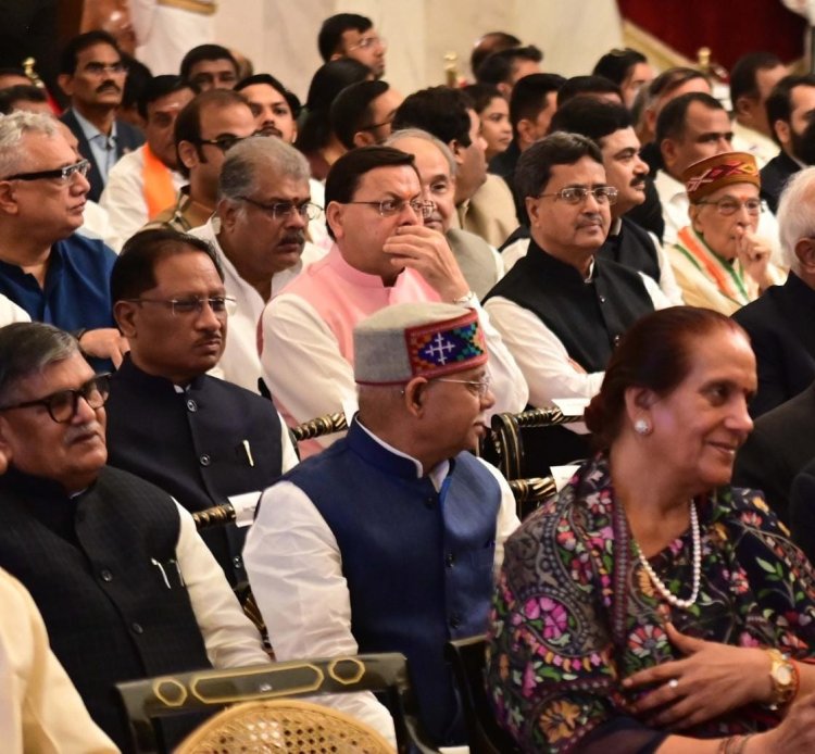 Chhattisgarh CM Shri Vishnu Deo Sai at Rashtrapati Bhavan during the oath taking ceremony of Vice President of India, on 12-09-2025