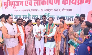 मुख्यमंत्री श्री विष्णुदेव साय ने जशपुर जिले के फरसाबहार  में 40.89 करोड़ के 13 कार्यों का किया लोकार्पण एवं भूमिपूजन