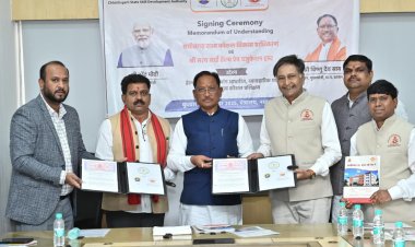 *रोजगार, कौशल और बेहतर स्वास्थ्य की दिशा में बड़ा कदम: मुख्यमंत्री श्री विष्णु देव साय की उपस्थिति में हेल्थ केयर में कौशल विकास हेतु सत्य साईं हेल्थ एंड एजुकेशन ट्रस्ट के साथ एमओयू*