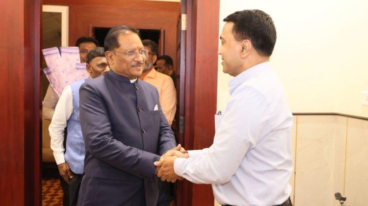 *मुख्यमंत्री श्री विष्णुदेव साय ने गोवा के मुख्यमंत्री डॉ. प्रमोद सावंत से की सौजन्य भेंट*