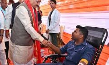 *जन्मदिन पर सेवा का संदेश: मुख्यमंत्री श्री साय ने जन्मदिन पर रक्तदान शिविर का किया शुभारंभ*