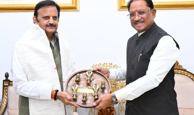 *मुख्यमंत्री से मध्यप्रदेश के उपमुख्यमंत्री श्री राजेंद्र शुक्ल ने की सौजन्य मुलाकात*